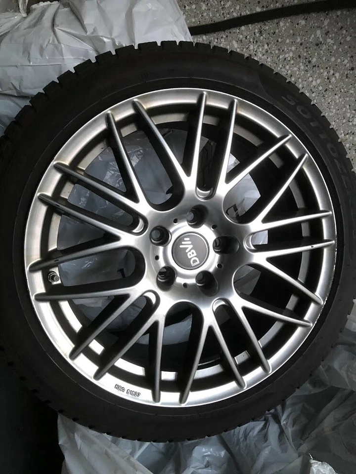 4x Winterreifen 225/45 R18 95V (neuwertig) auf Alufelgen DBV 5KS 18 Zoll - Bild 3 von 4