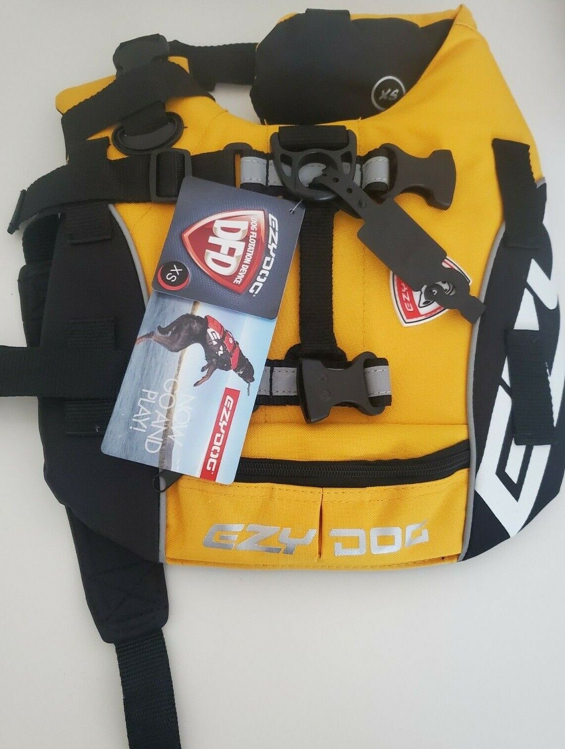 Ezydog Dog Flotation Device Life Jacket Yellow XS-NEW WITH TAGS