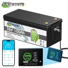 36V 100Ah Lithium LiFePO4 Battery 200A BMS 10 Year warranty for Golf cart EV RV