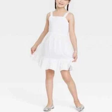 Girls' Tie-Back Sleeveless Woven Dress - Cat & Jack Size XXL(18)