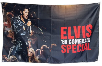Elvis Presley 1968 Comeback Sonderflagge 5 x 3 FUSS KOSTENLOSER 48 STUNDEN UK-VERSAND