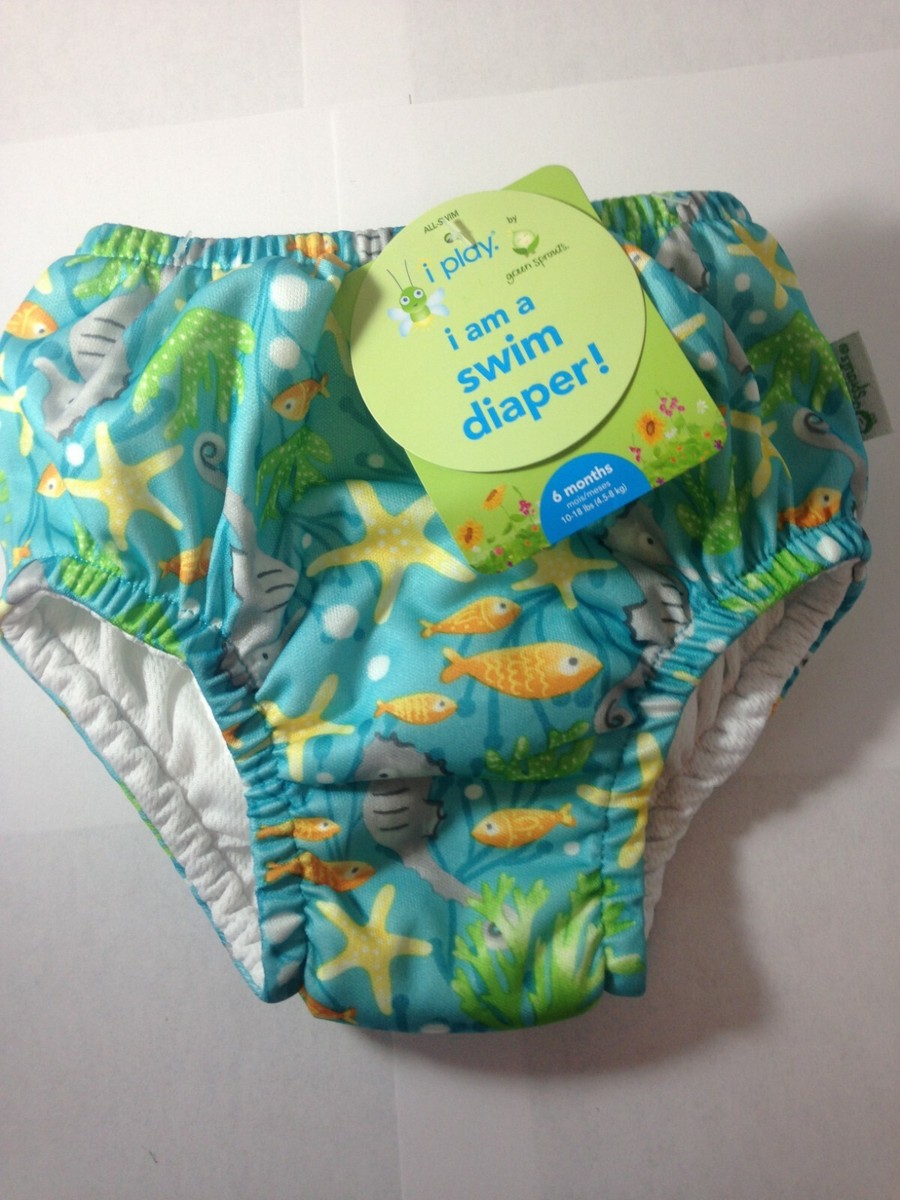 i play by green sprouts Baby Pull-up Swimsuit Diaper Seahorse