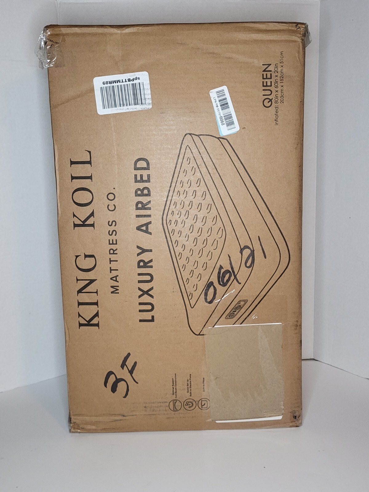 King Koil Luxury Air Mattress Queen with Builtin Pump for Home
