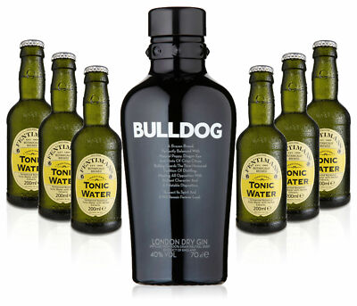 Gin Tonic Set - Bulldog Gin 0,7l 700ml (40% Vol) + 6x Fentimans Tonic Water 200