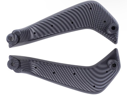 MOTOKU Carbon Fiber ABS Pair Interior Door Pull Handle For Ford Fiesta 2011-2020 - Picture 5 of 5