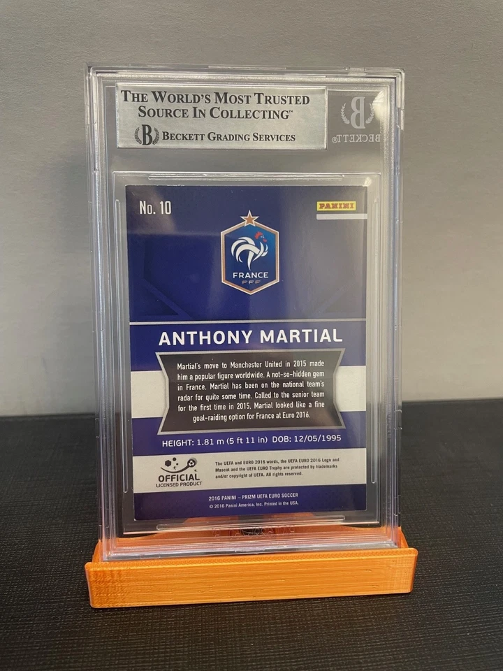 2016 PANINI PRIZM UEFA EURO '16 ANTHONY MARTIAL SIGNED BECKETT AUTHENTIC AUTO - Image 2 of 2