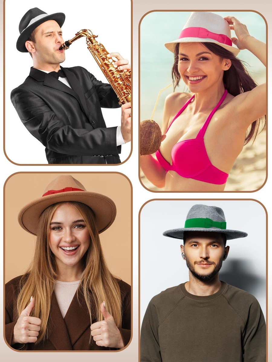 15 Pcs Bow Tie Stretchable Hat Band for Women Assorted Hat  display picture 3