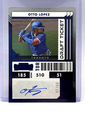 2022 Chronicles Contenders Ticket Draft Blue /99 Otto Lopez #19 Rookie Auto RC