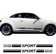 2 Pcs Side Door Stripe Sport Car Sticker For Volkswagen Vw Beetle Vinyl Decals
