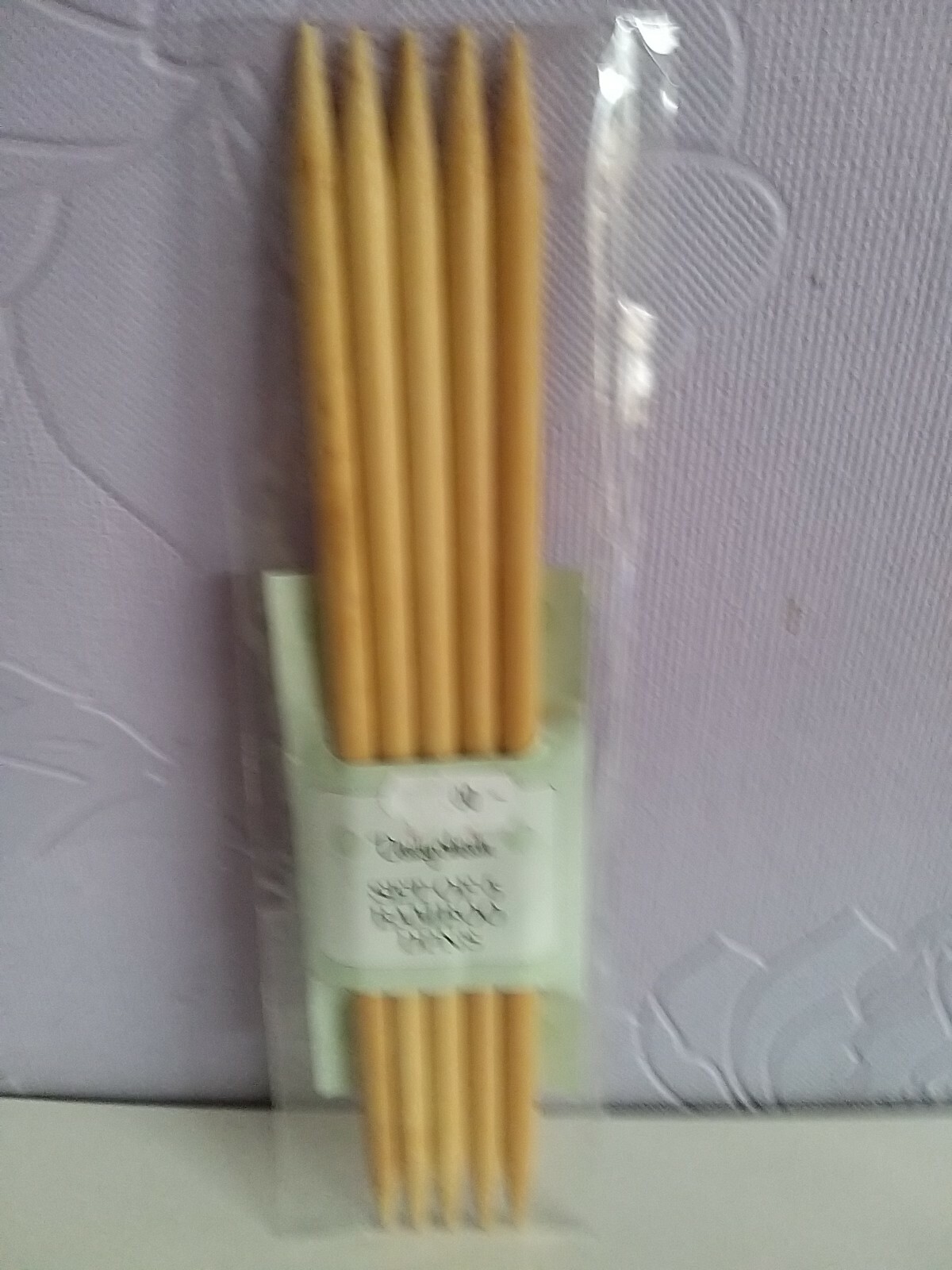 Juego de 5 agujas de tejer DaisyChain tamaño 8 mm bambú doble punto NUEVO DPNS