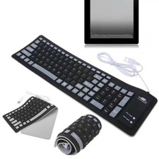 Tastiera USB pieghevole silicone morbido tastiera cablata tastiera flessibile PC/Laptop