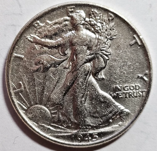 1945 Walking Liberty Half Dollar VF/EF Free Shipping