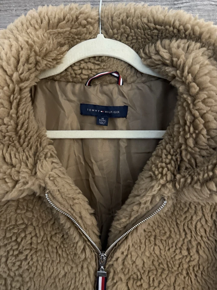 Chaqueta Tommy Hilfiger Sherpa Tostada Talla XL Foto 3 de 4