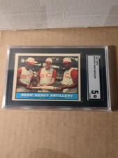 Frank Robinson 1961 Topps Baseball Card #25 Red's Heavy Artillery SGC 5 