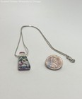 Artisan 925 Sterling Chain Black & Red Glass Pendant Necklace 6.6g — photo 2