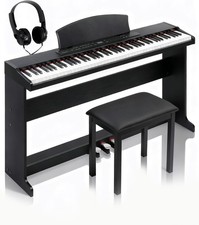 88 Key Piano Keyboard Digital Piano with 3 Pedal Headphone, Bench for Beginner