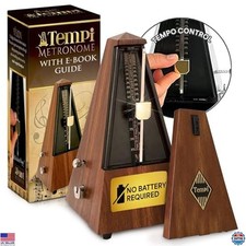 Mechanical Metronome for Piano, Guitar, Violin - Brown Grain Finish