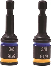 2 In. C-RHEX Cleanable Reversible Magnetic Hex Drivers - 5/16" & 3/8" - 2 Pack