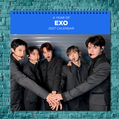 EXO 2027 Wall Calendar 12 Month Celebrity Photo Fan Collectible