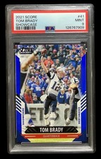 2021 score #41 tom brady; blue /100 showcase PSA 9  (COLOR MATCH x POP 1, 0^)