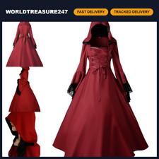 Gothic Victorian Witch Vampire Dress - Medieval Renaissance Halloween Cosplay Co