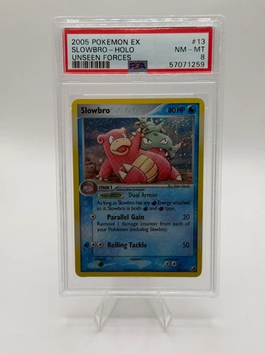 2005 Pokemon Slowbro 13/115 Holo EX Unseen Forces PSA 8 NM-MT