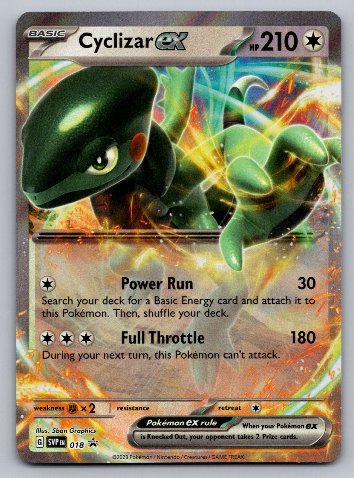 Pokemon Cyclizar ex - Promo Holo SV: Scarlet & Violet Promo Cards 018 NM