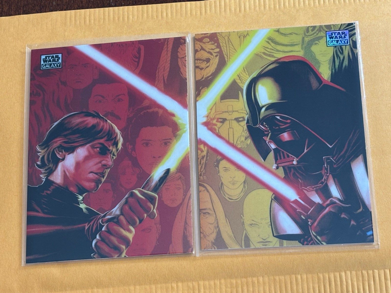 2026 Topps Star Wars Galaxy Refractors #38 & 39 Luke Skywalker & Darth Vader