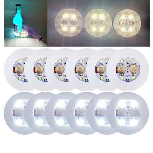 LED Coaster White12 Pack Light Up CoastersLED Sticker LightsWine Bottle Li