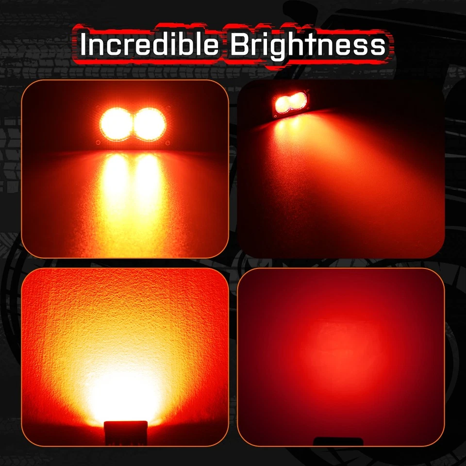 Para Remolque Enganche Soportes Traseros 3" LED Cubo Luces Vainas DRL Camión para Correr 4x4 Foto 2 de 4