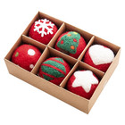 Holiday Wool Felt Ornaments Set Snowflake Tree Ball Decorations for Christmas