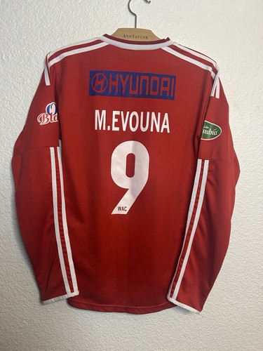 Malick Evouna #9 Wyd Casablanca Adidas Longsleeve Red Soccer Jersey Men’s Large - Picture 2 of 5