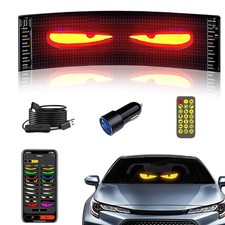 Flexible Devil Eyes Light for Windshield,LED 14.6'' 3.6'', Multi-colored