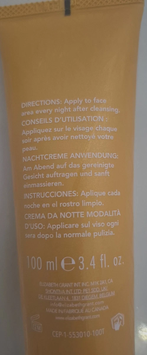 NEU ELIZABETH GRANT Vitamin C mit Aloe Nachtcreme Nightcream 100ml