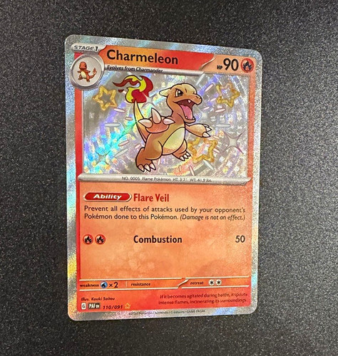POKEMON TCG CHARMELEON SV PALDEAN FATES 110/091 HOLO SHINY RARE EN 2024 NM💎.