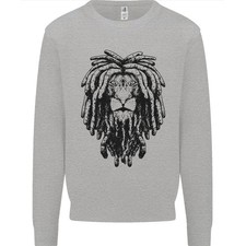Ein Rasta Löwe Mit Dreadlocks Jamaikanischer Reggae Herren Sweatshirt Pullover