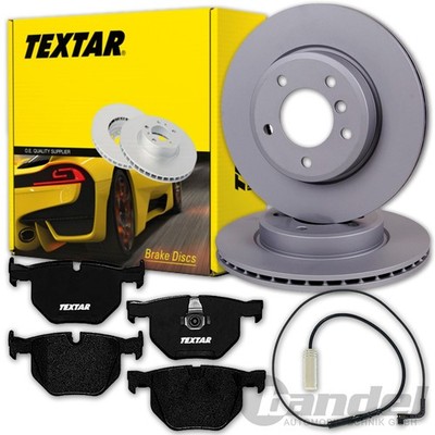 TEXTAR BREMSSCHEIBEN 320mm + BELÄGE HINTEN passend für BMW 5er E61 Touring Kombi