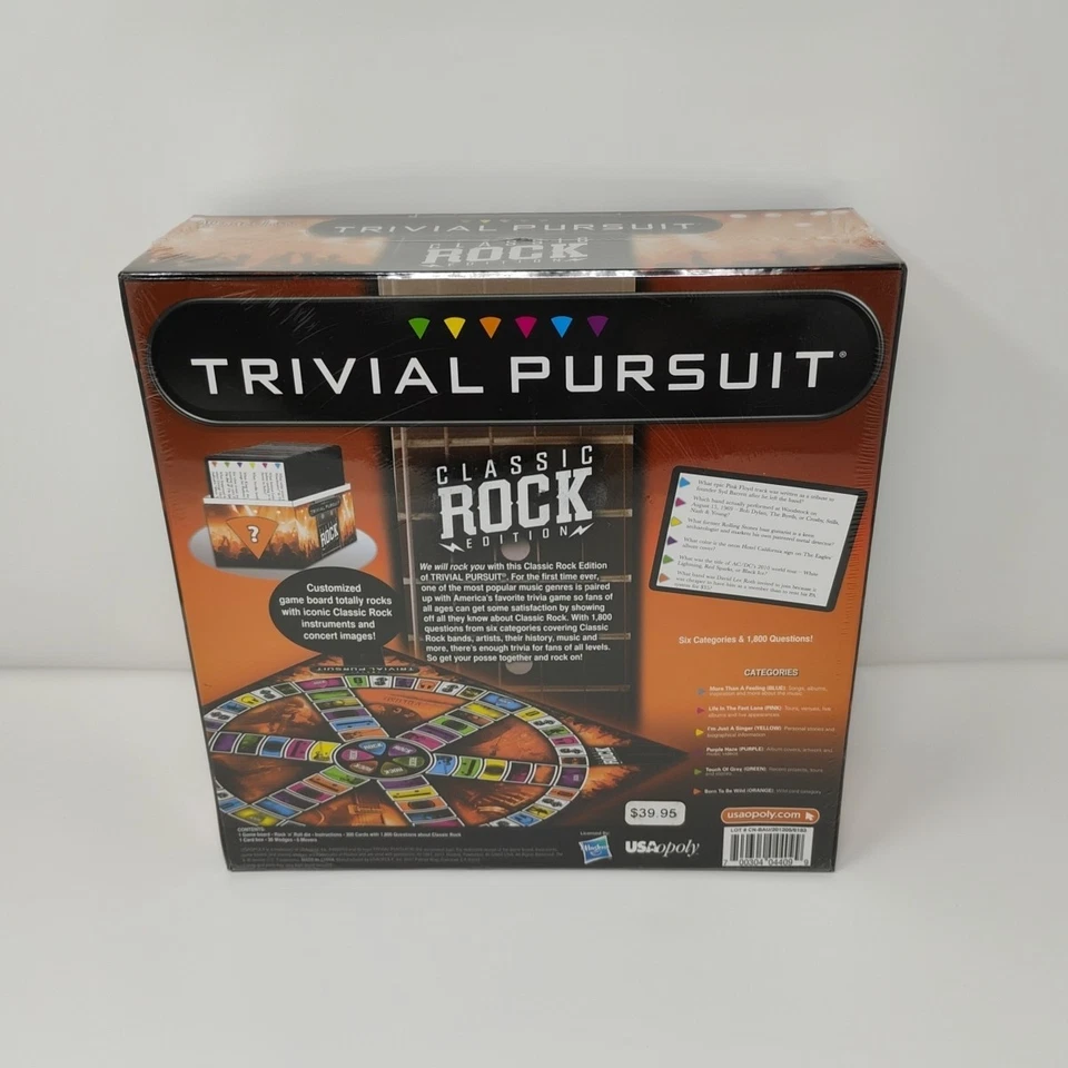 Trivial Pursuit Classic Rock Edition Board Game 2011 Hasbro Sealed NEW - Image 2 of 4