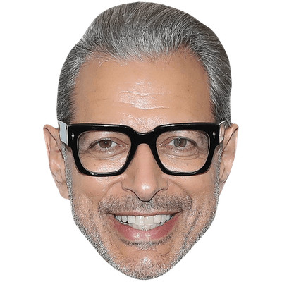 Jeff Goldblum (Brille) Promi Maske, flaches Kartengesicht, Kostüm Maske