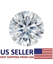 3 Ct Round VVS1/D Real Moissanite Loose Stone 9mm Size "Will Pass Diamond Test"