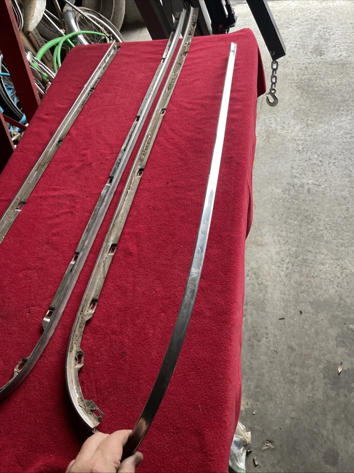 GM 1959 1960 camioneta cuarto trasero ventana acero inoxidable Chevy Pontiac Olds Foto 3 de 4