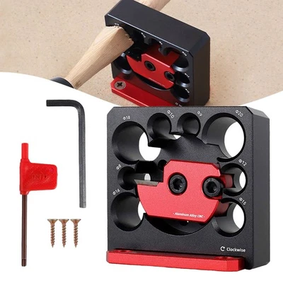 Compact Doweling Jig Dowel Maker Adjustable Round Tenon Cutter Woodworking Tool