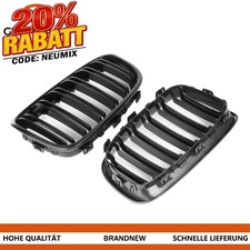 für BMW 1er F20 F21 2011-14 2x Nieren Grill Kühlergrill GLANZ SCHWARZ DE