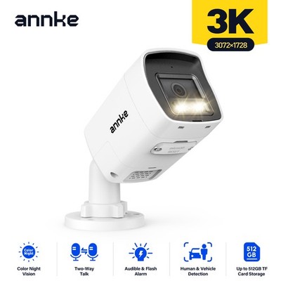 ANNKE 5MP PoE Security IP Camera Audio Recording C500 Outdoor AI Human Detection