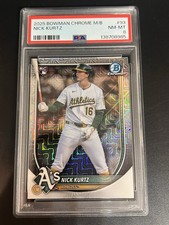 2025 Bowman Chrome Mega Box Mojo #93 Nick Kurtz Rookie RC Athletics PSA 8