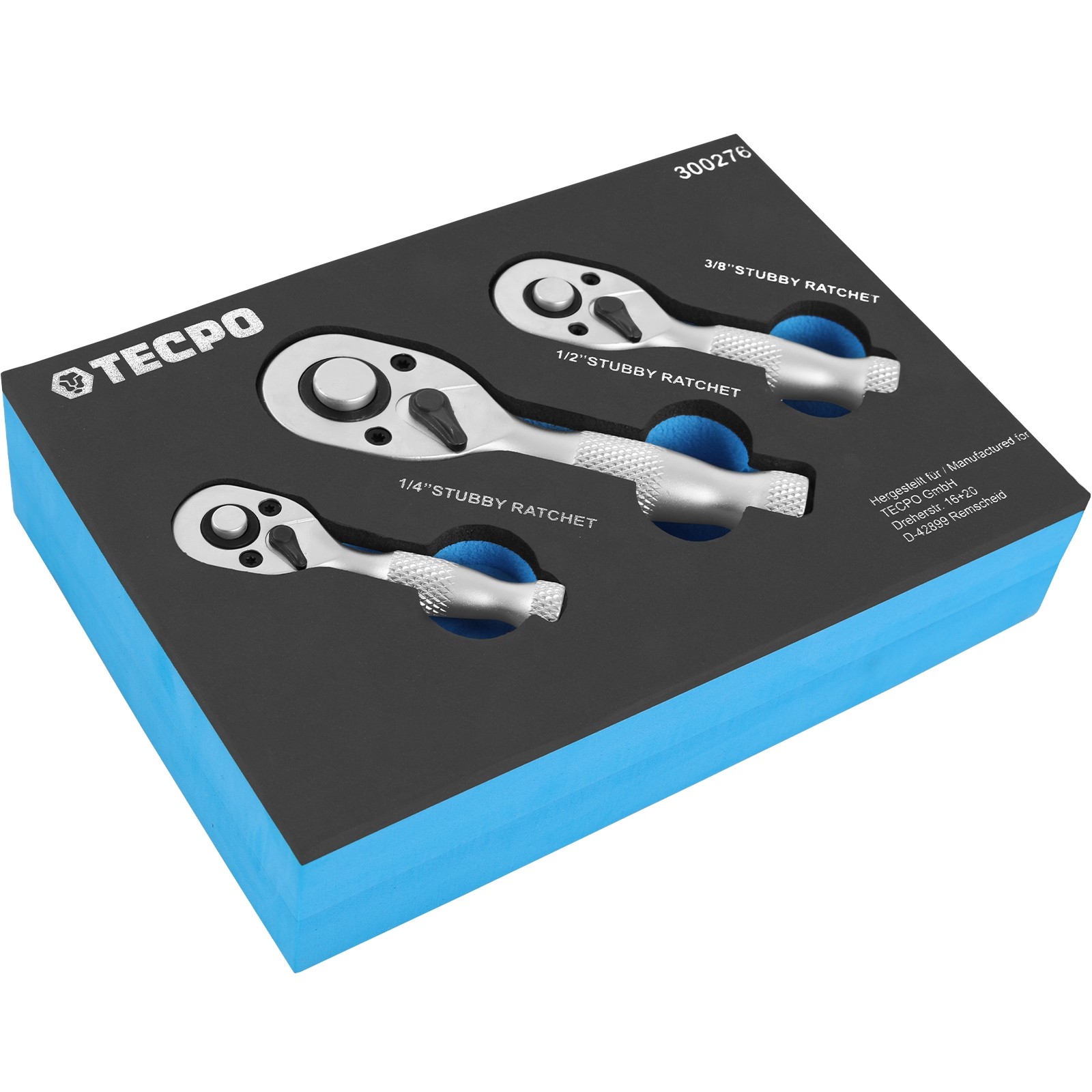 3x TECPO MINI REVERSIBLE RATCHET 1/4" 3/8" 1/2" FINE TOOTHED RATCHET 72 TOOTH RATCHET