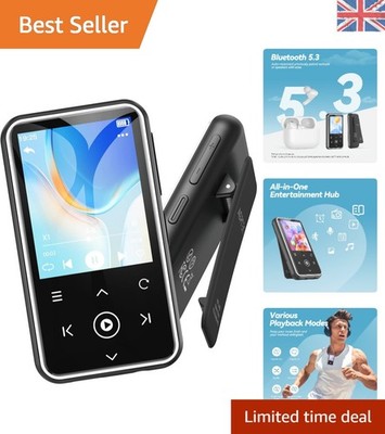 Kabelloser Bluetooth MP3-Player 64 GB mit Clip, 30 Stunden Akkulaufzeit & UKW-Radio
