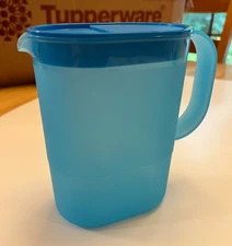 New! Tupperware Mini Pitcher  in Deep Aqua - easy pour/seal spout