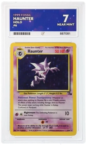 Pokémon TCG Haunter Fossil Holo Card 6/62 ACE 7 Near Mint 1999