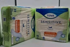 (x2) Tena Sensitive Care Incontinence Pad For Women • Ultimate 6 • 33 Pads • New